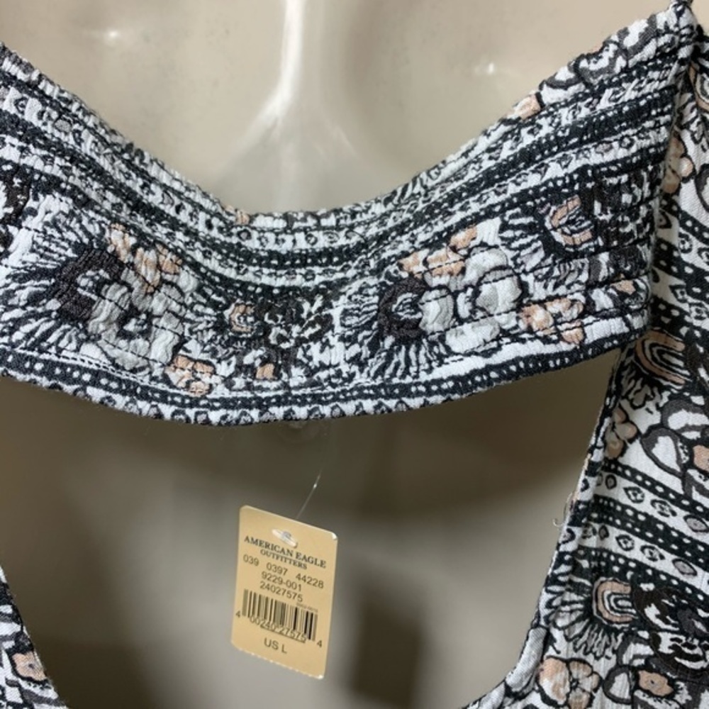 NWT American Eagle stretch beaded lace up romper - Picture 9 of 13